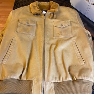 Sean Jean Genuine Leather Bomber Jacket